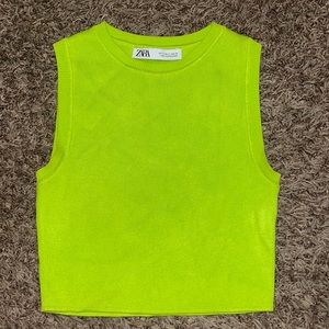 ZARA Green Knit Tank